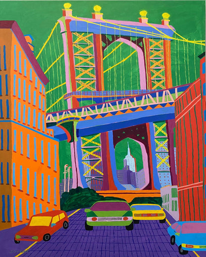 Colorful City Bridge