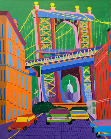 Colorful City Bridge
