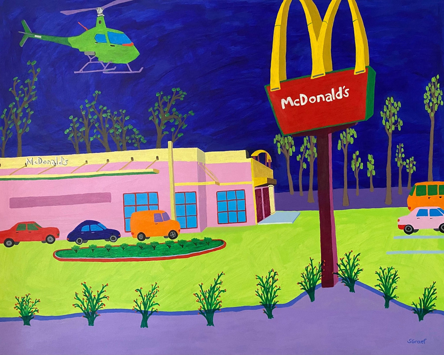 Fast Food Night Scene