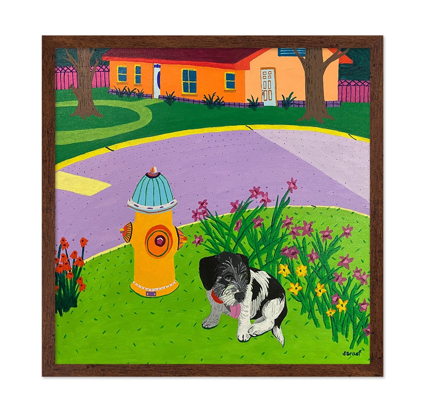 Dog By Fire Hydrant