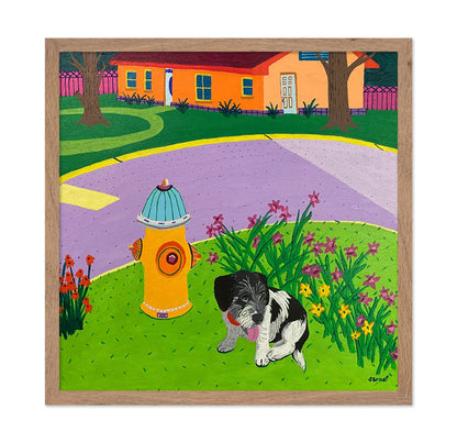 Dog By Fire Hydrant