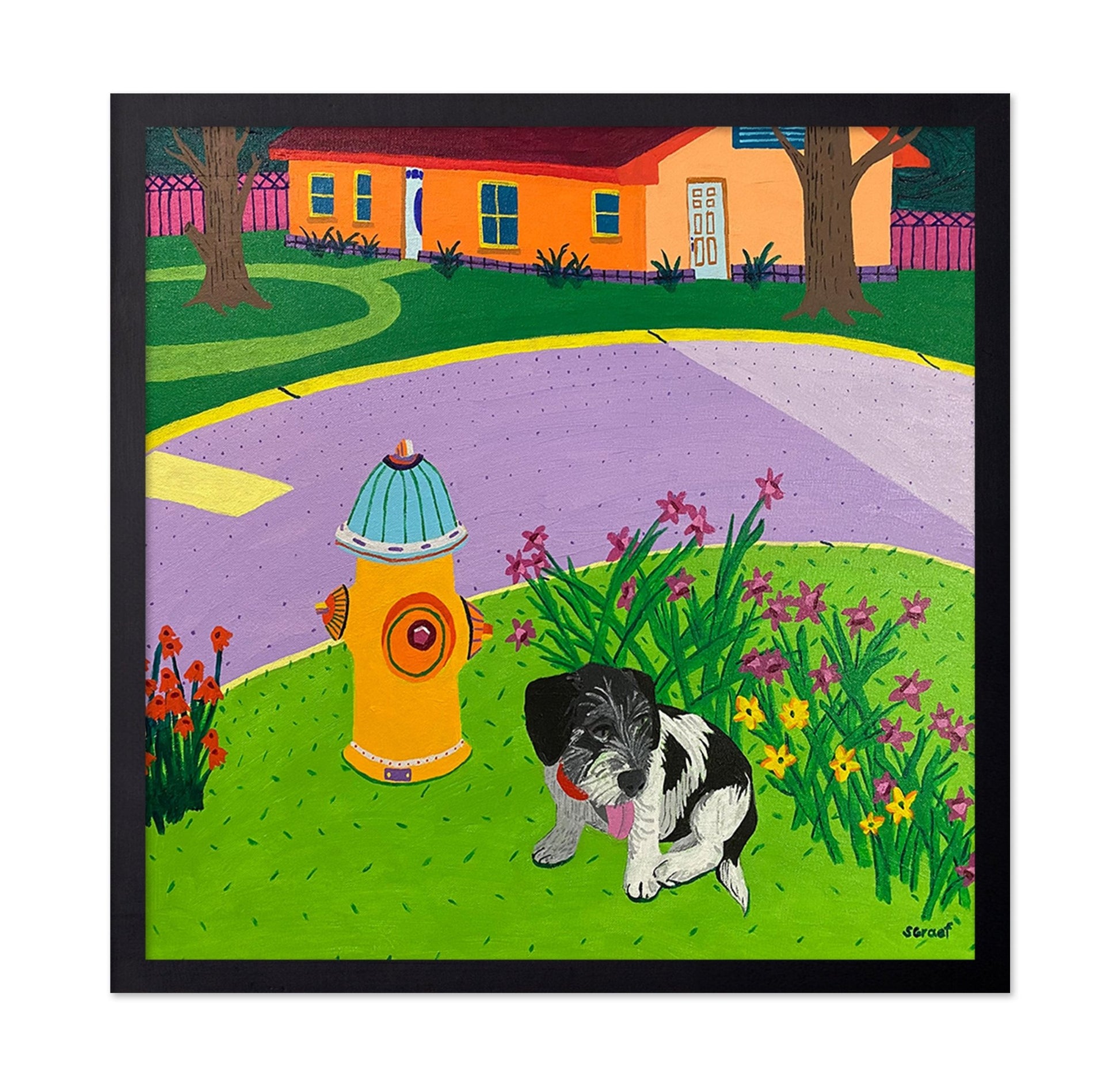 Dog By Fire Hydrant