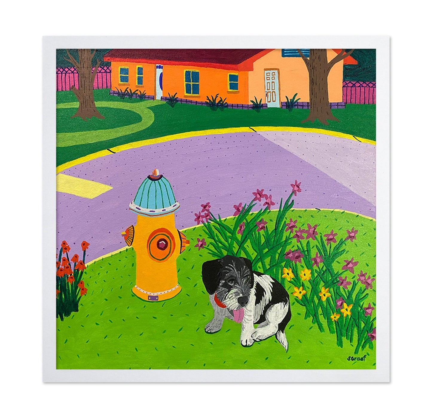 Dog By Fire Hydrant