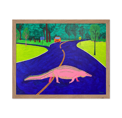 Alligator Crossing Road
