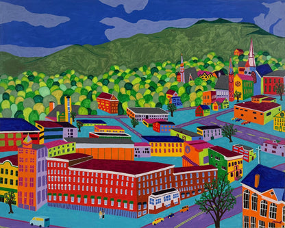 Colorful Town Hills