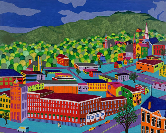 Colorful Town Hills