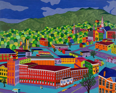 Colorful Town Hills
