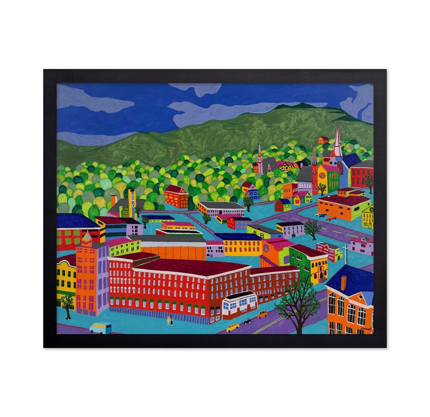 Colorful Town Hills