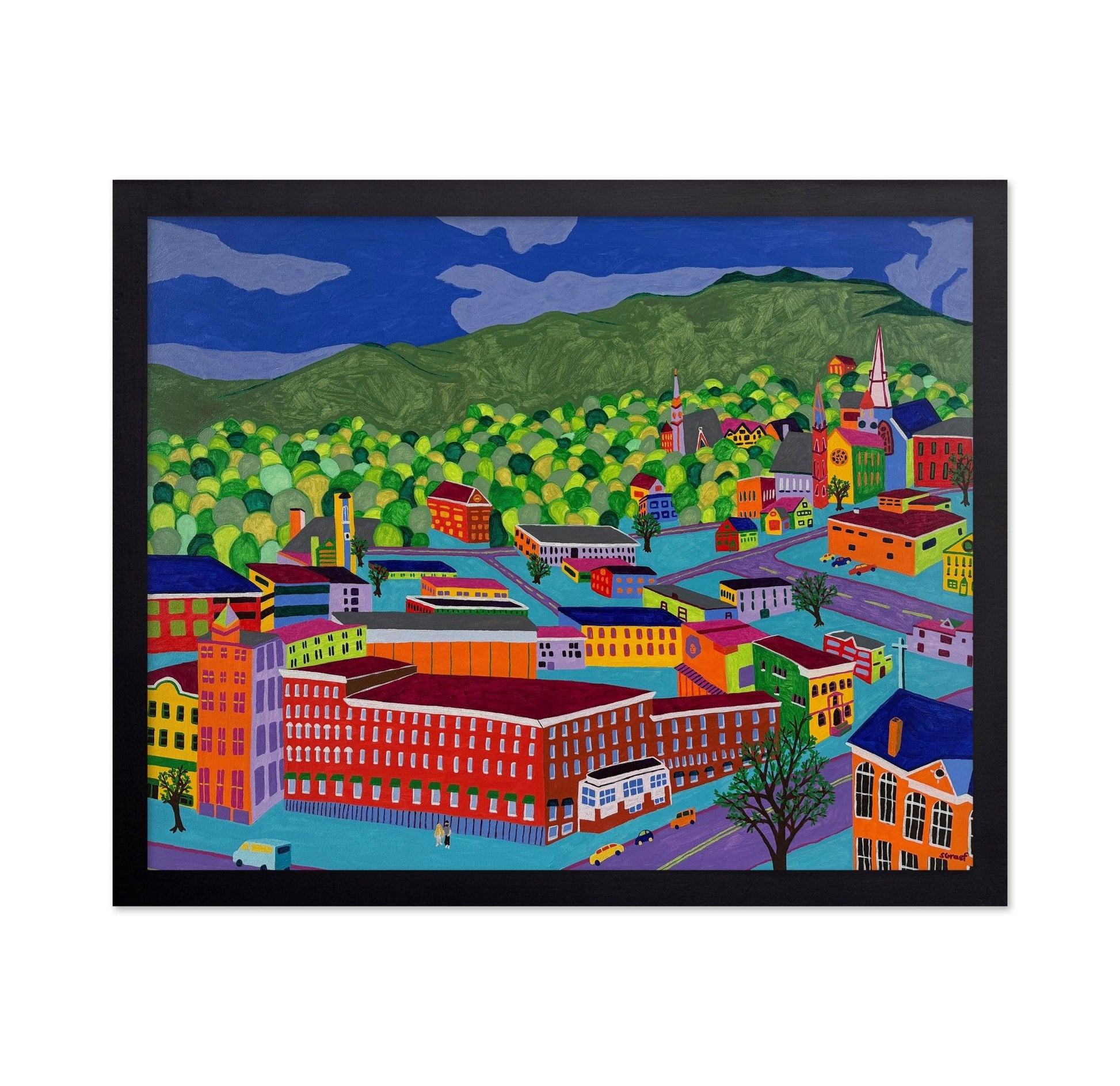 Colorful Town Hills