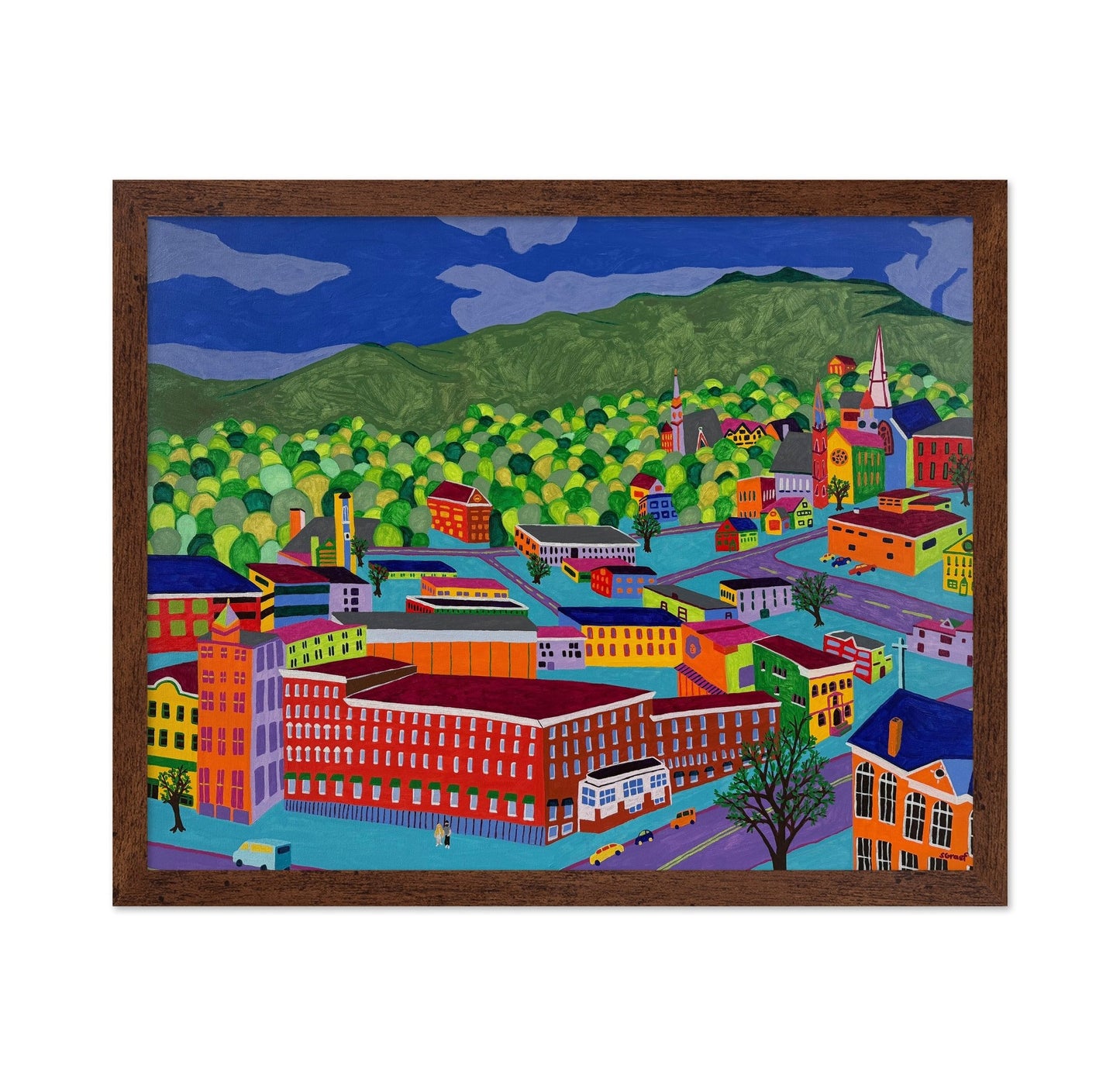Colorful Town Hills
