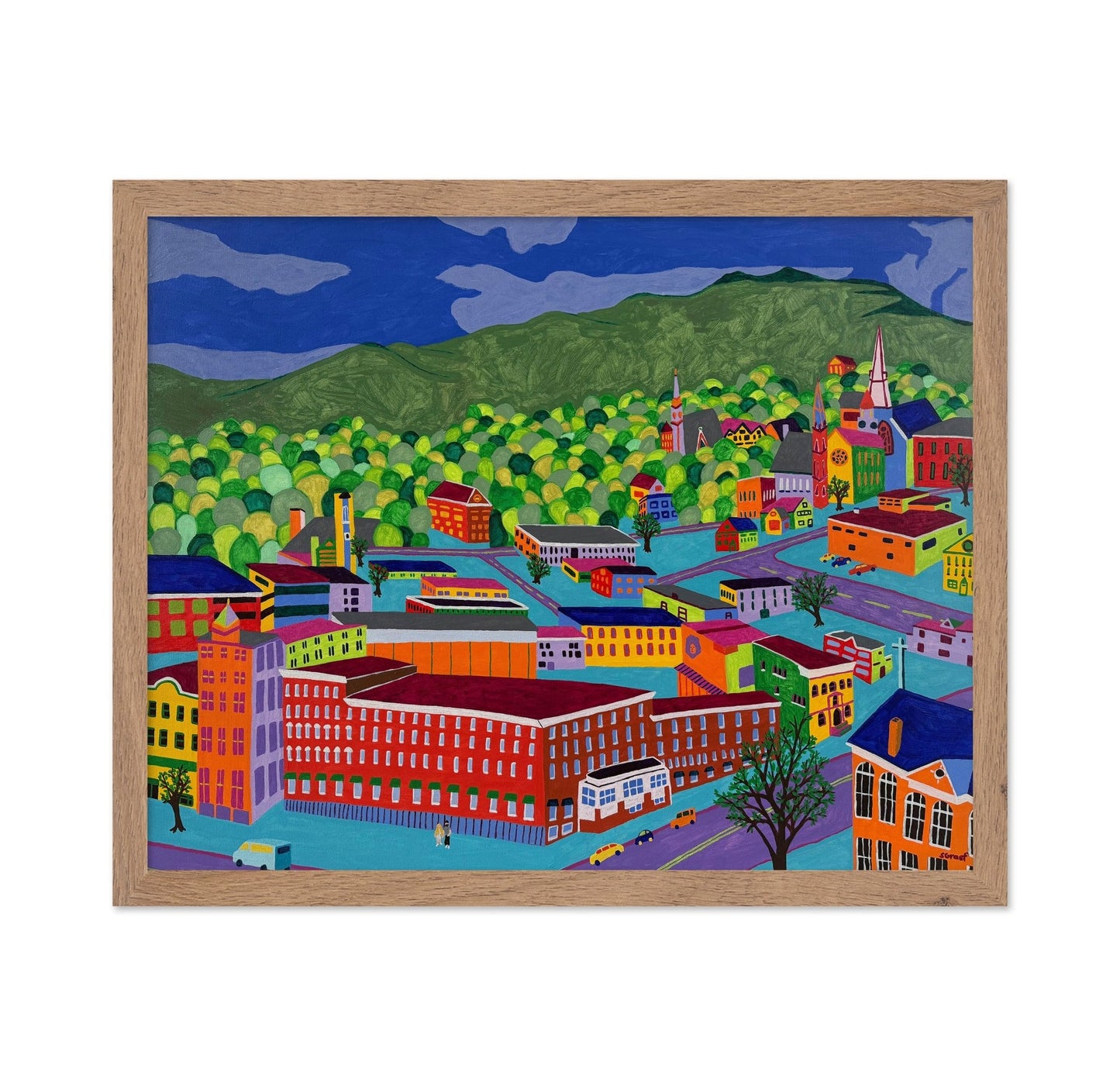 Colorful Town Hills