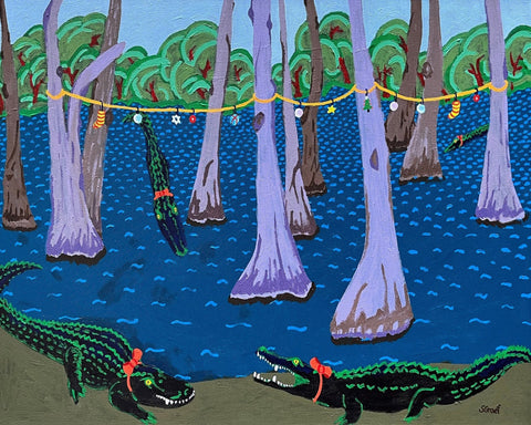 Alligators In Swamp