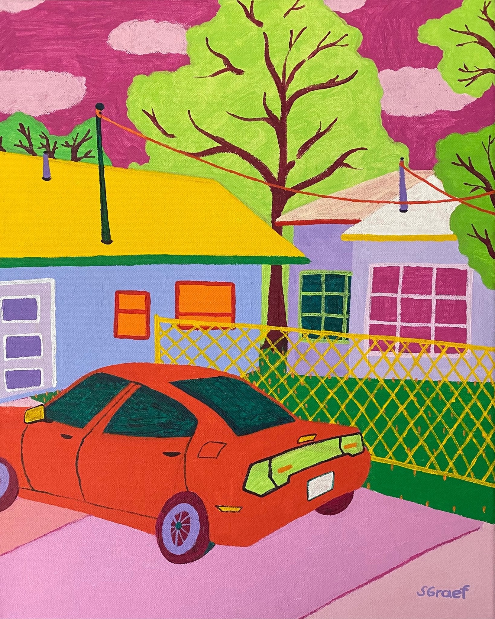 Colorful Suburban Drive