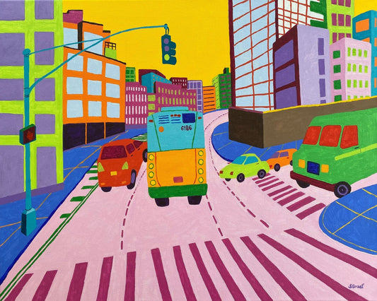 Colorful City Traffic
