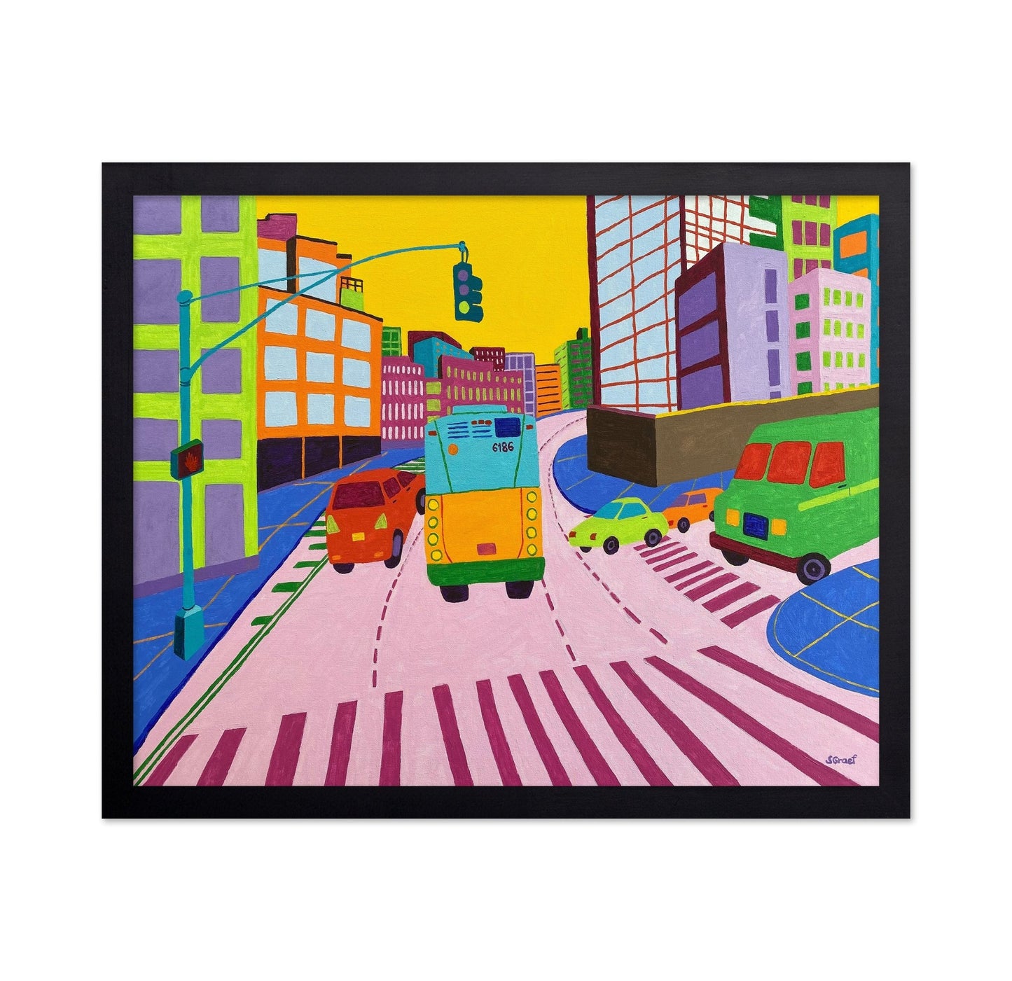 Colorful City Traffic