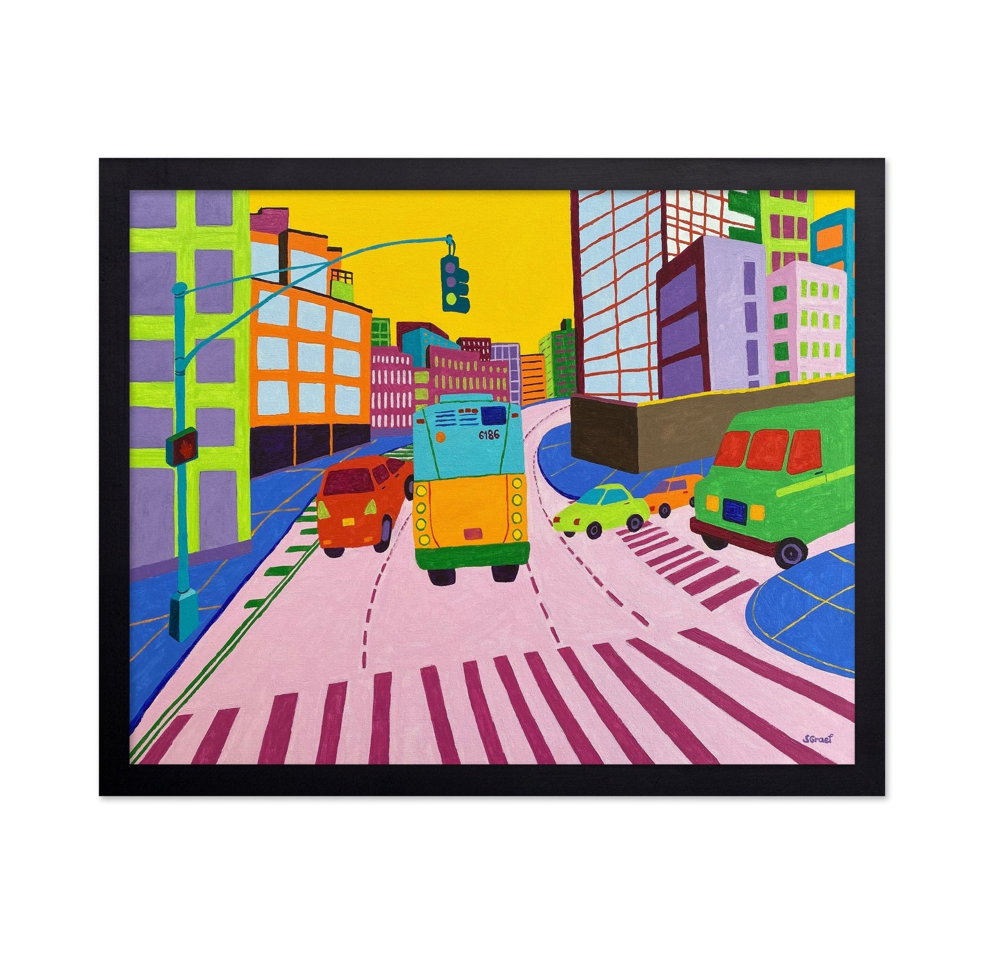 Colorful City Traffic