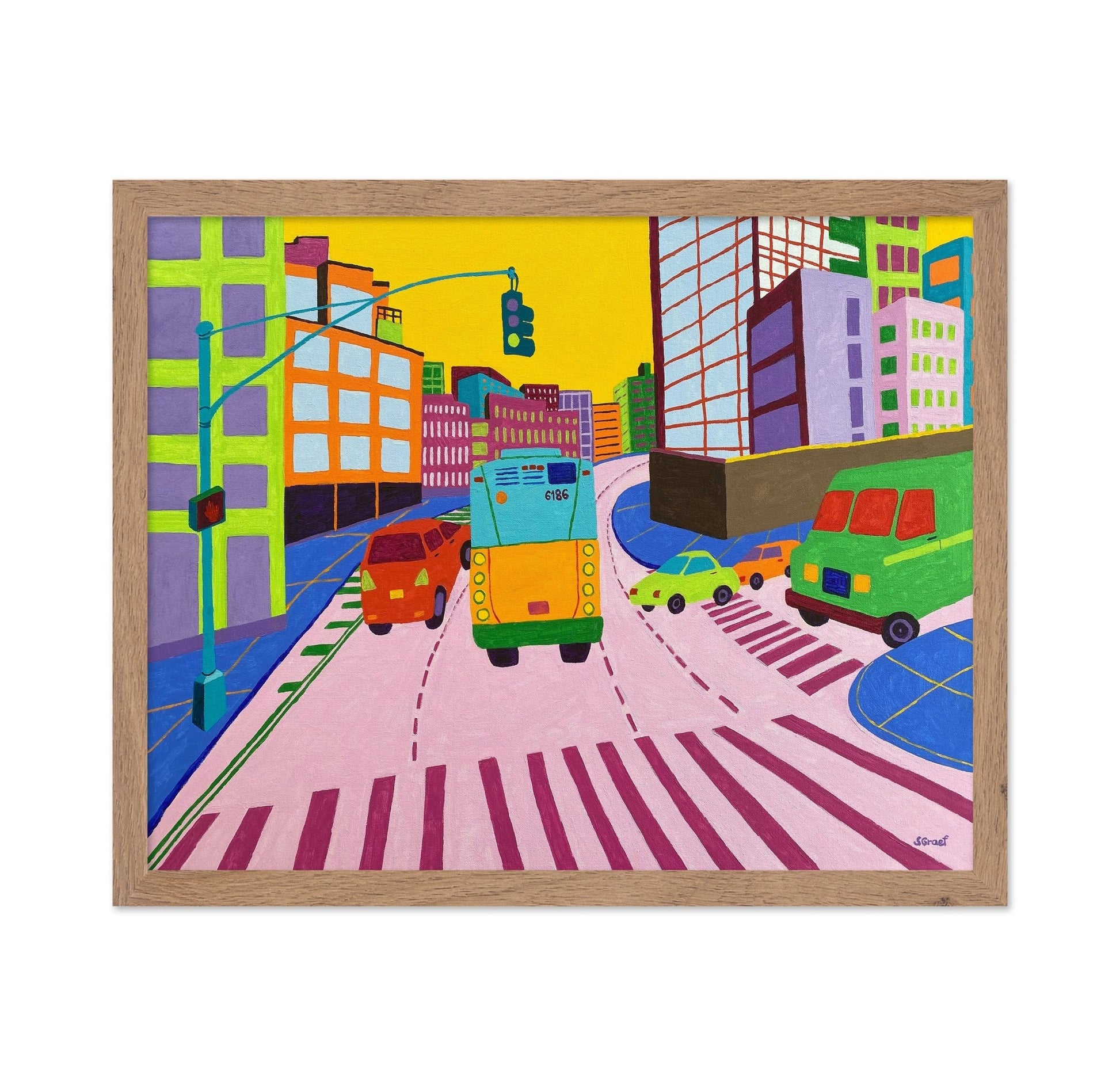 Colorful City Traffic