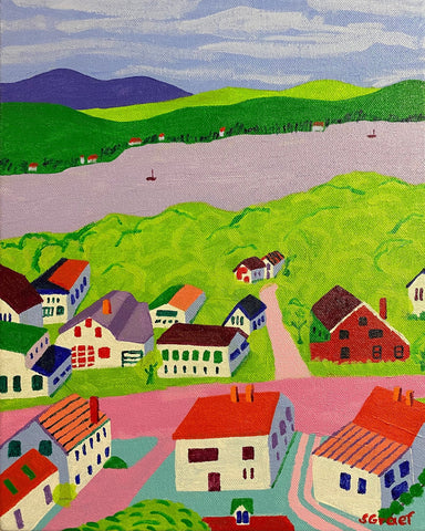 Colorful Village River