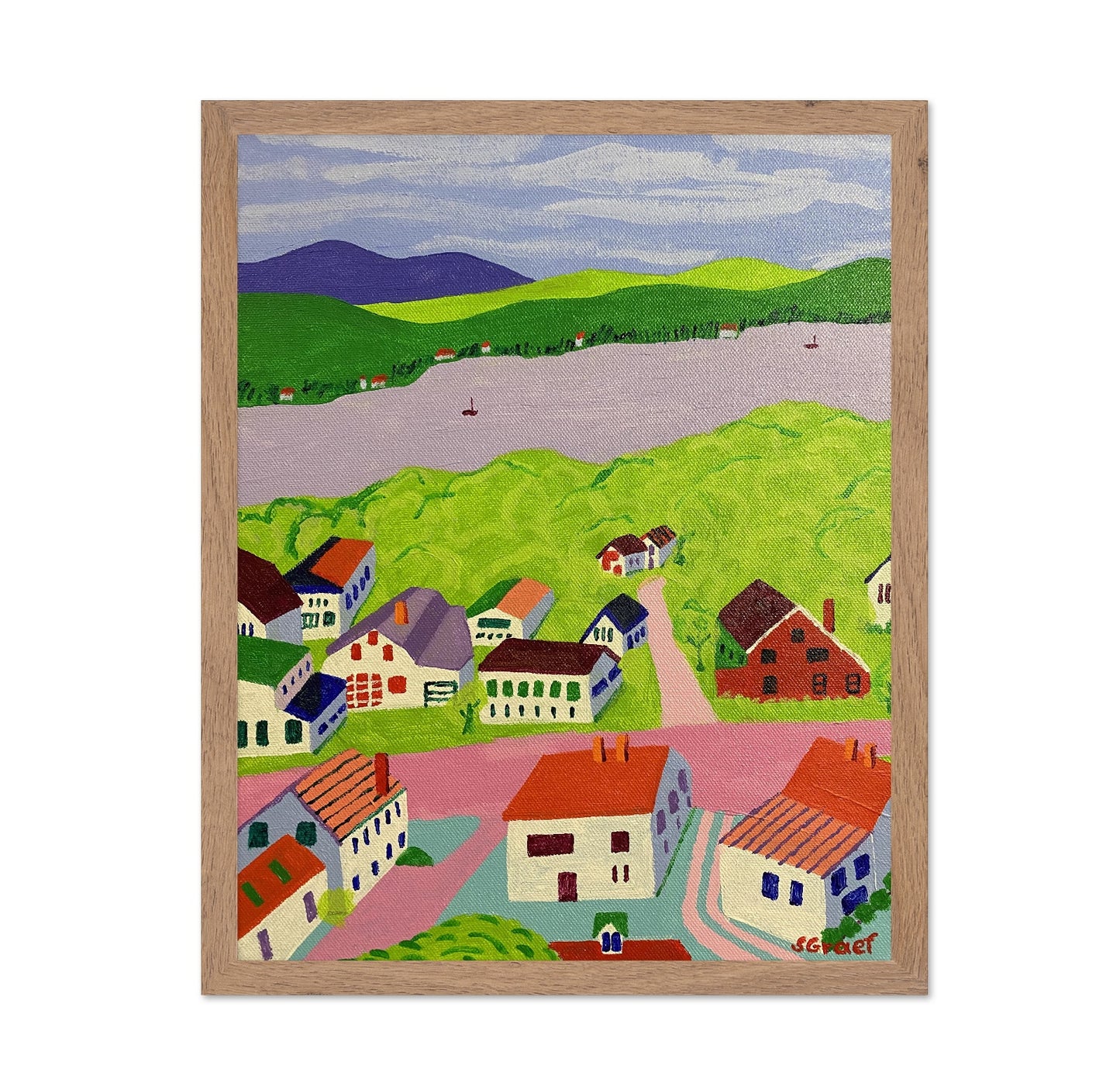 Colorful Village River