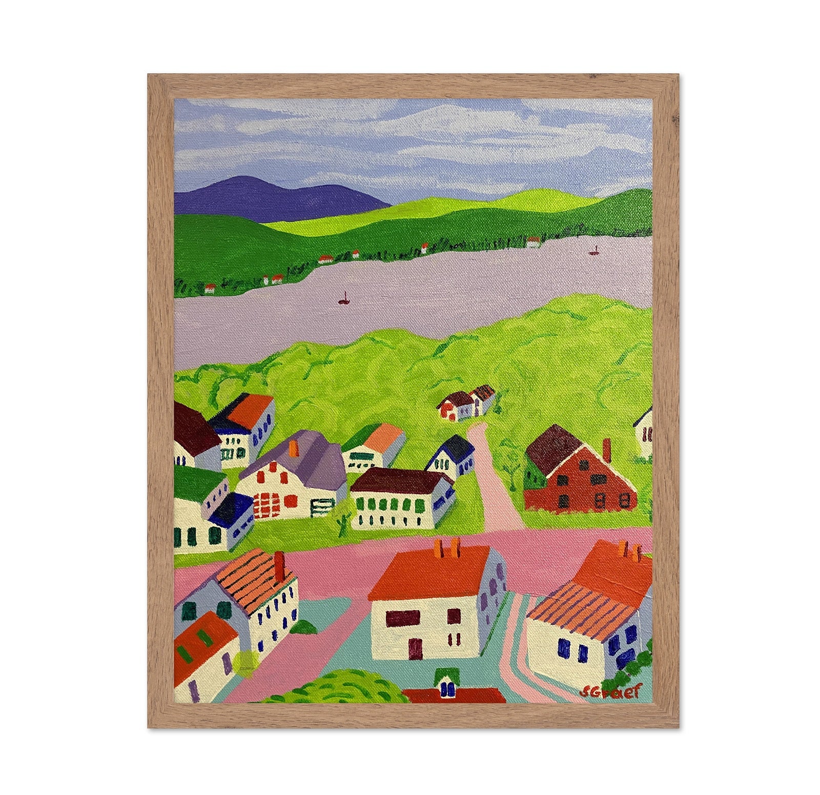 Colorful Village River