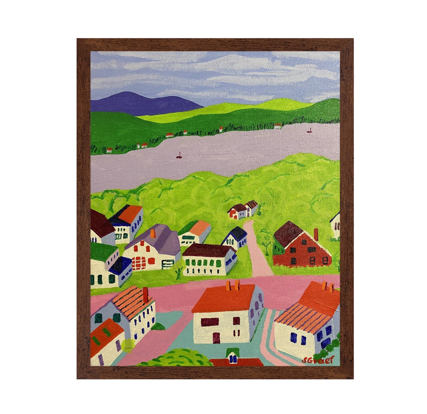 Colorful Village River