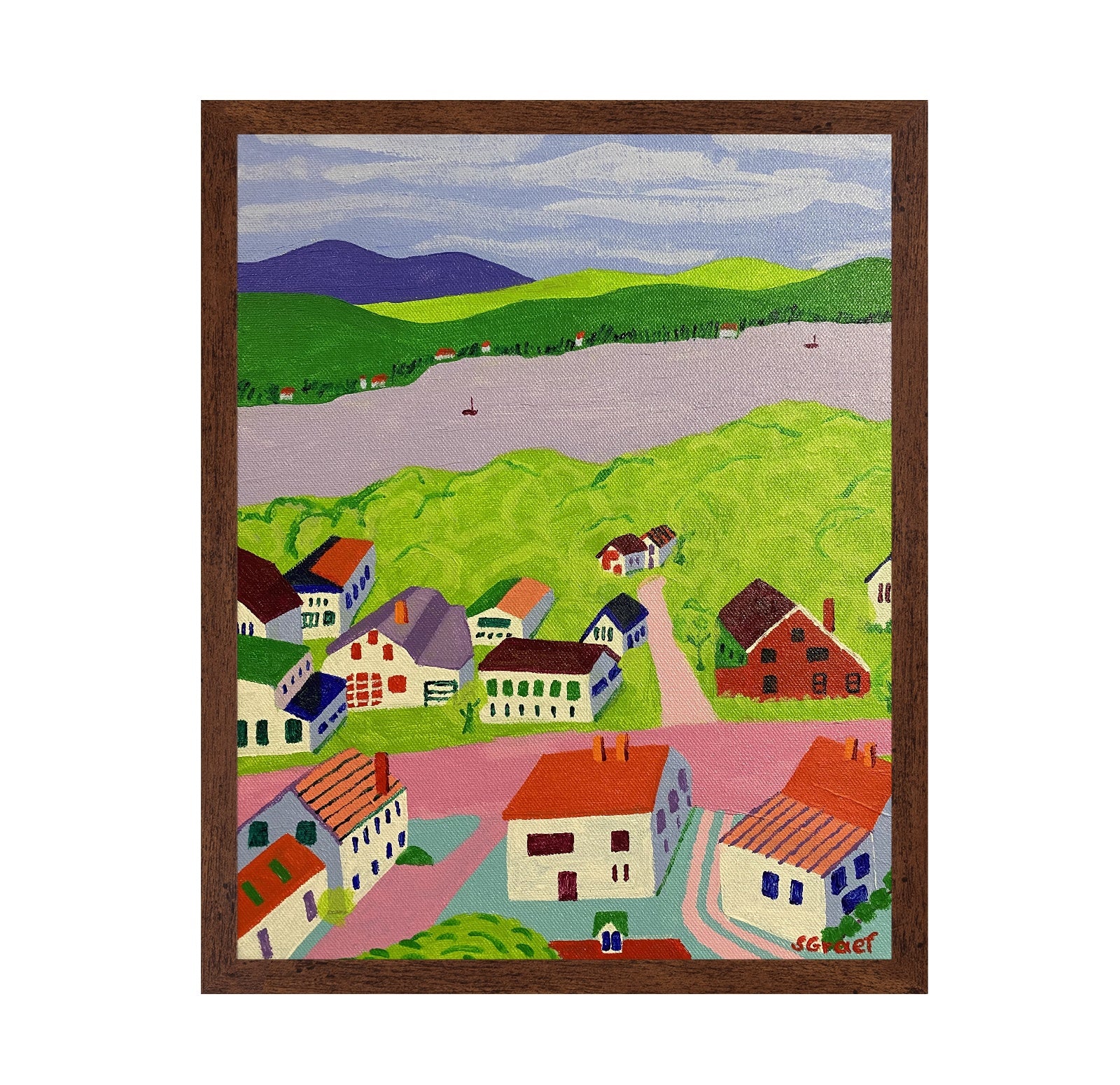 Colorful Village River