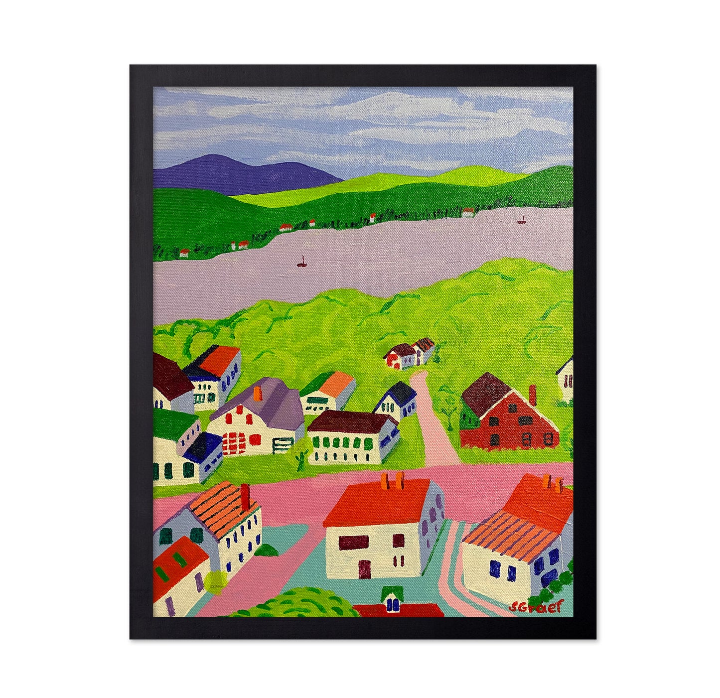 Colorful Village River