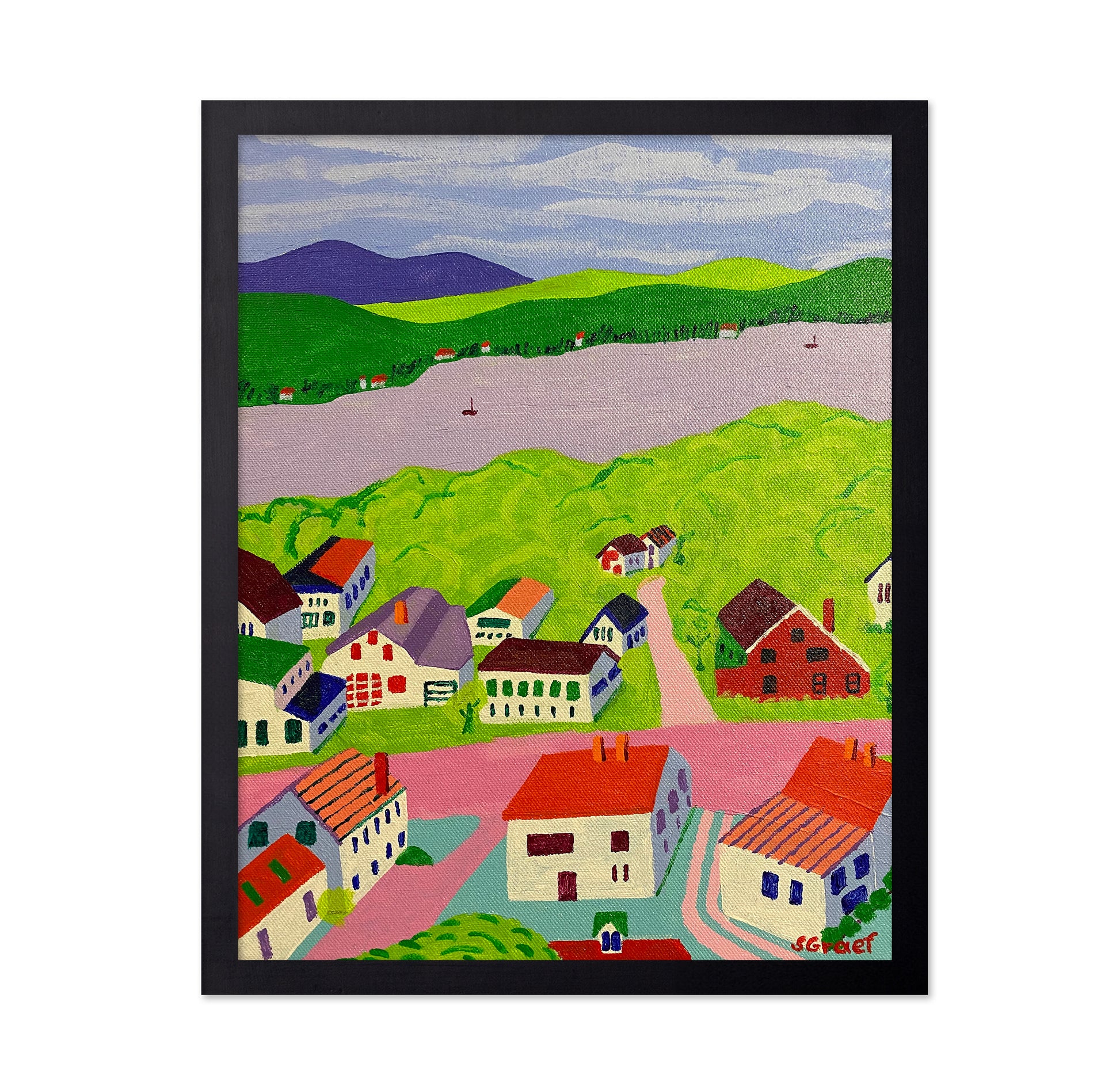 Colorful Village River