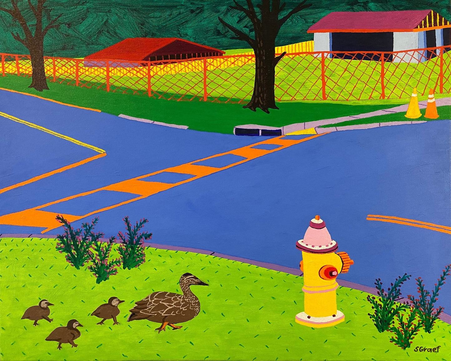 Ducks Crossing Street