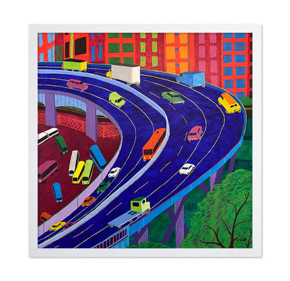 Colorful Highway Traffic