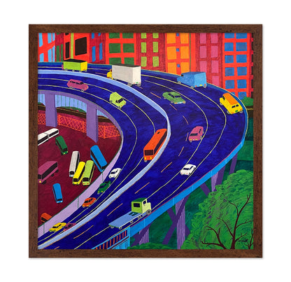 Colorful Highway Traffic