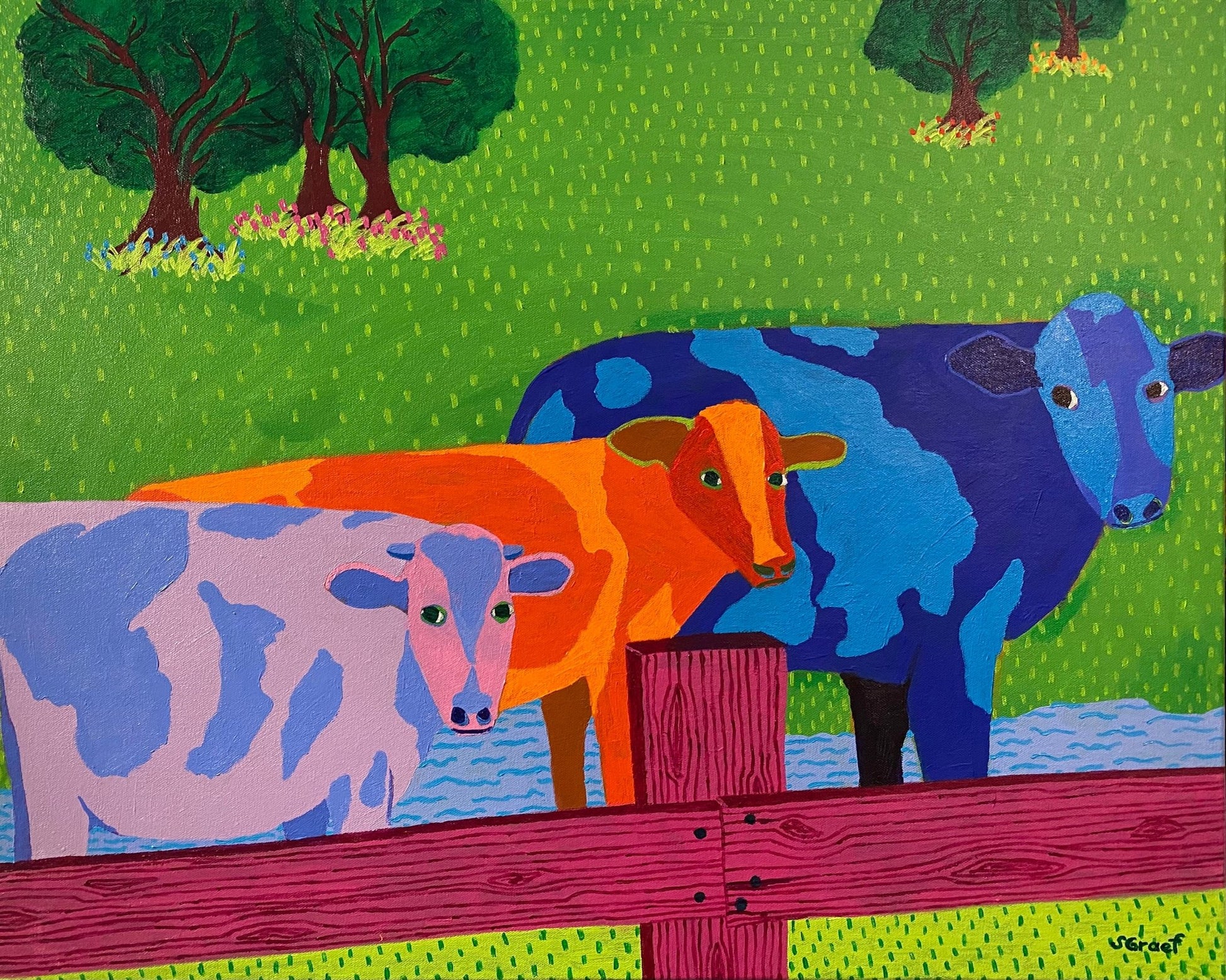 Colorful Farm Cows
