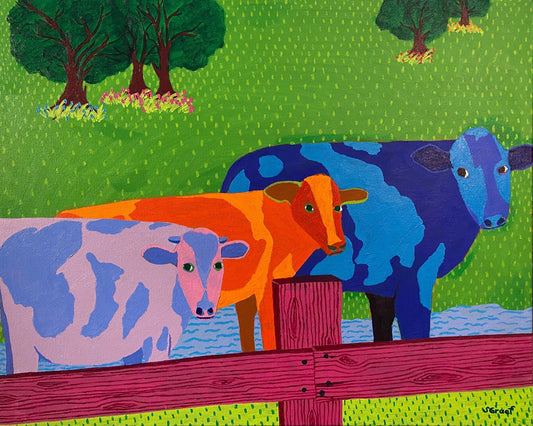 Colorful Farm Cows