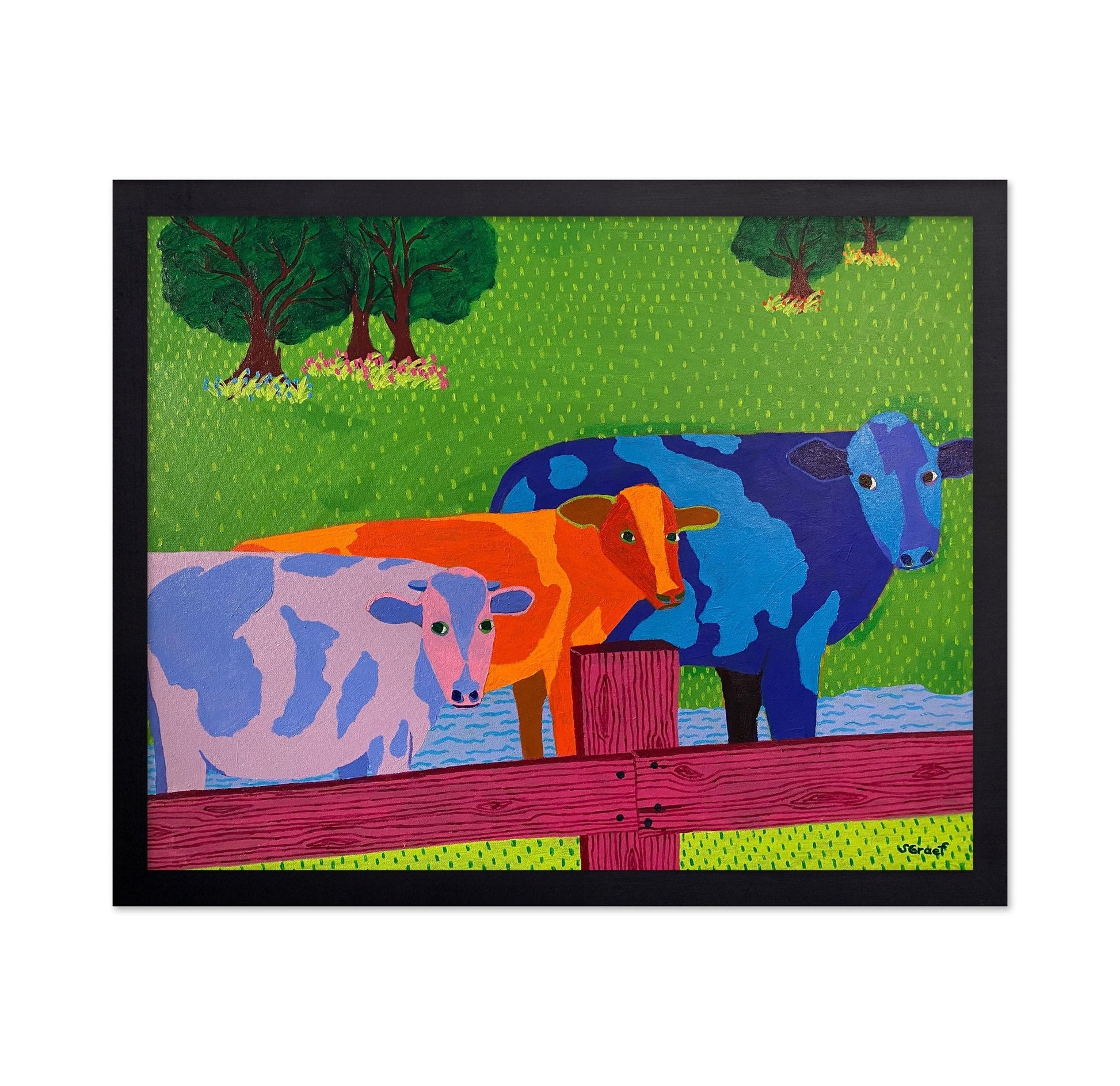Colorful Farm Cows