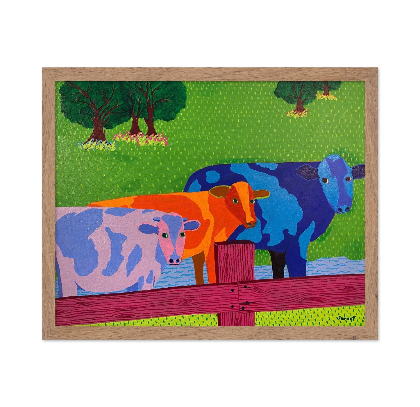 Colorful Farm Cows