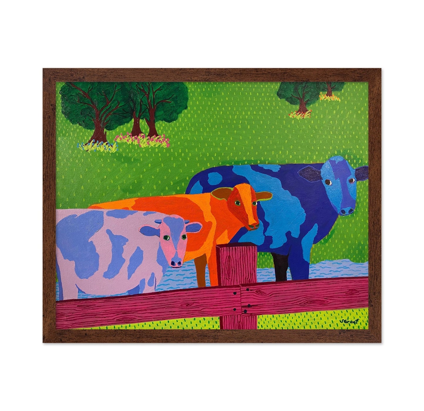 Colorful Farm Cows