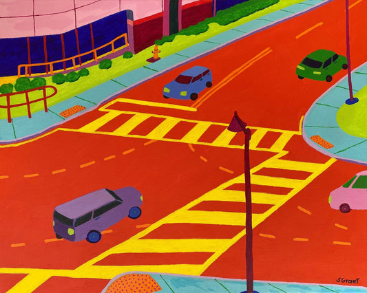 Urban Crosswalk Scene