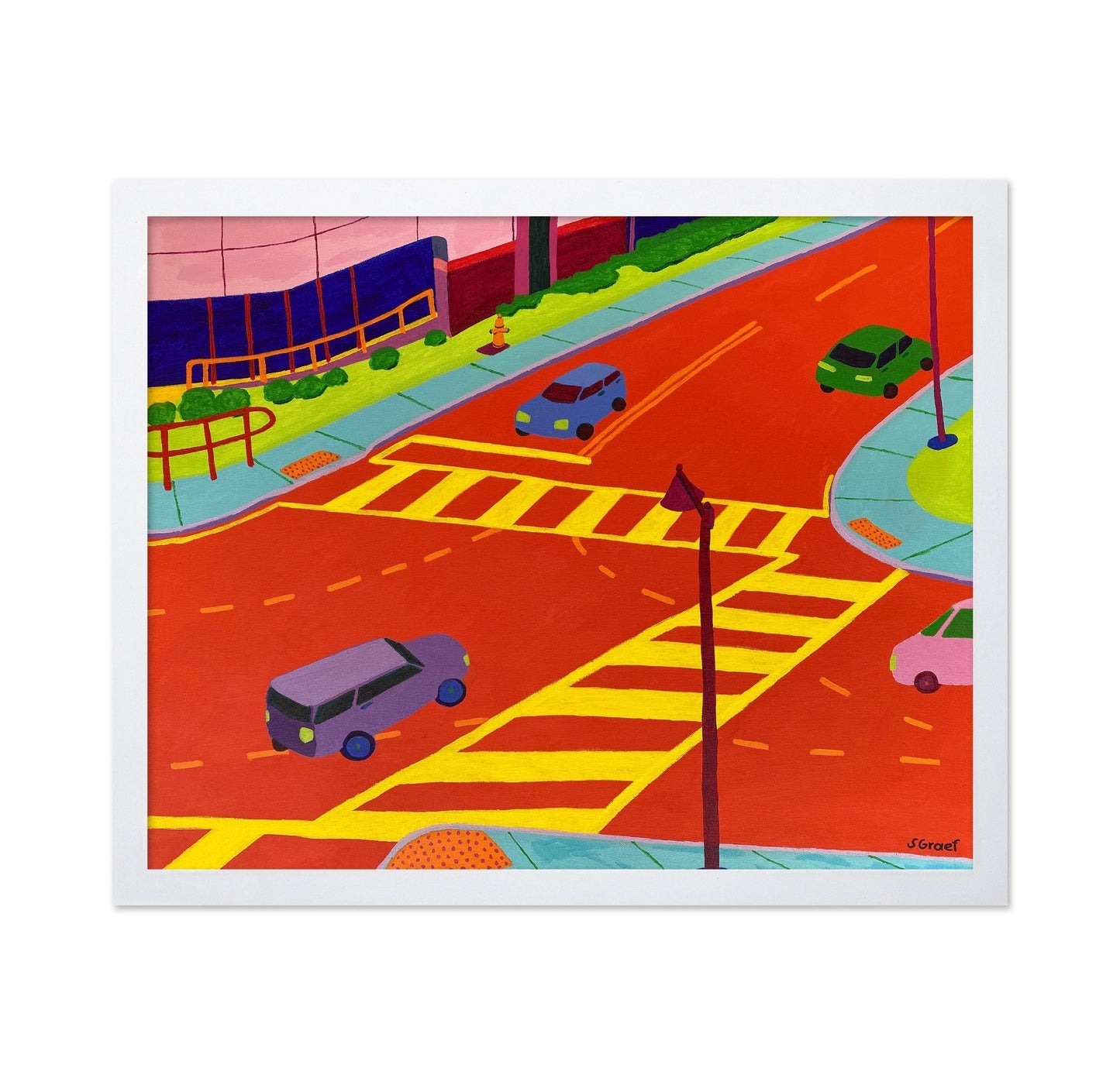 Urban Crosswalk Scene