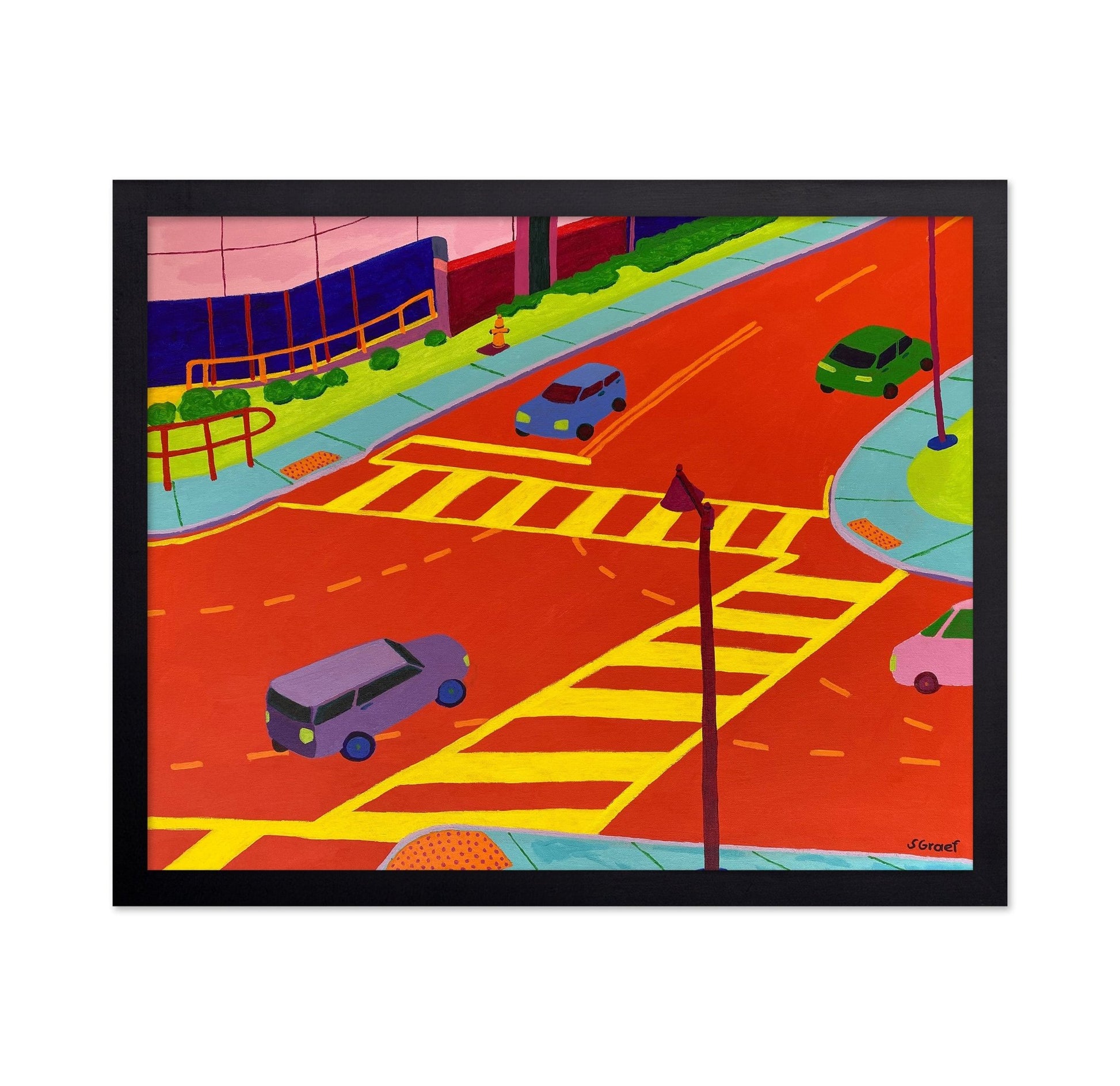 Urban Crosswalk Scene