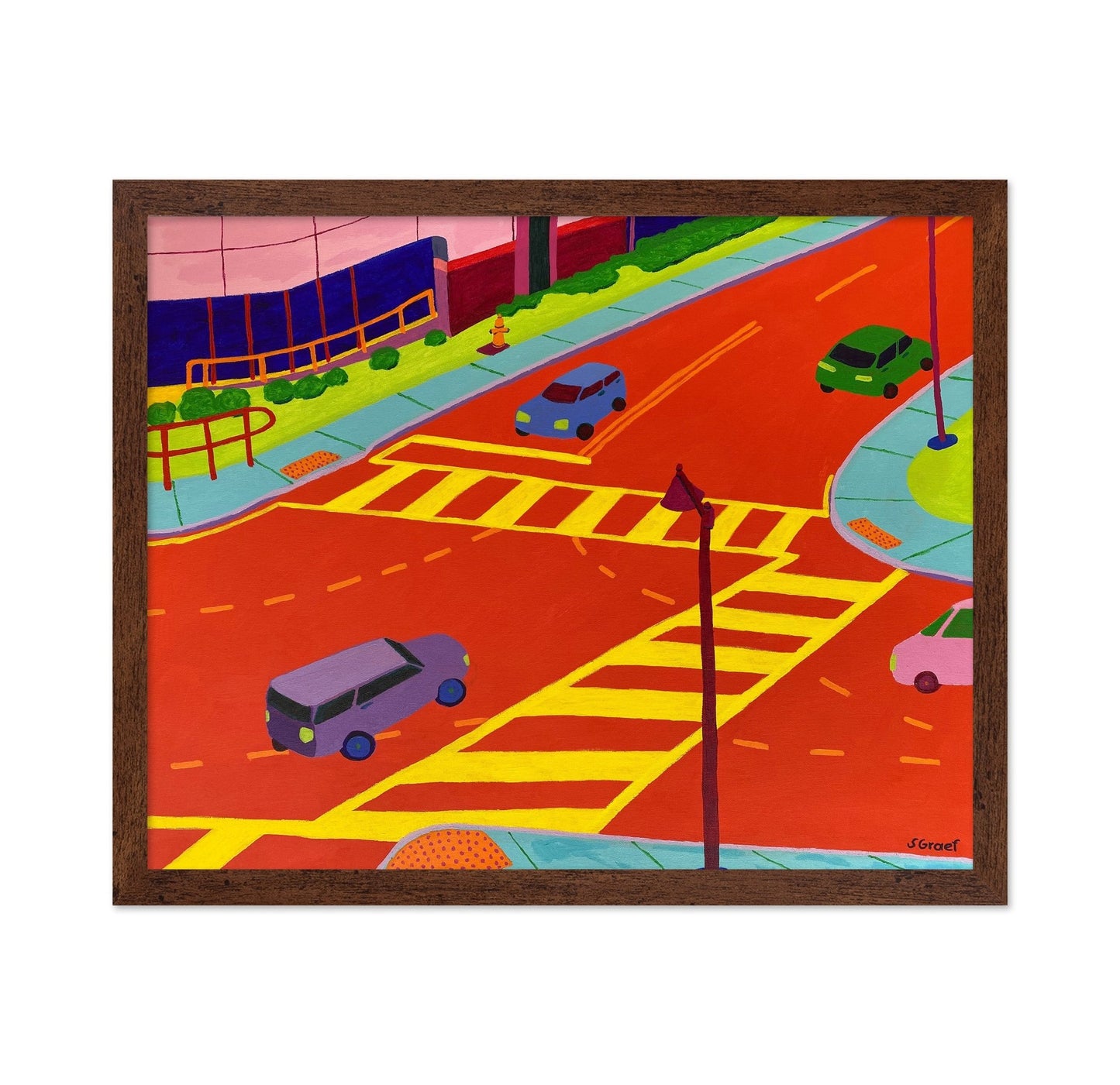 Urban Crosswalk Scene