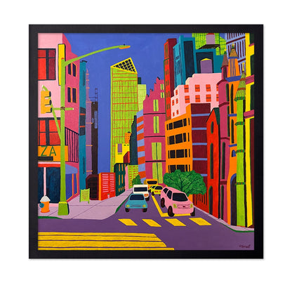 Colorful City Street View