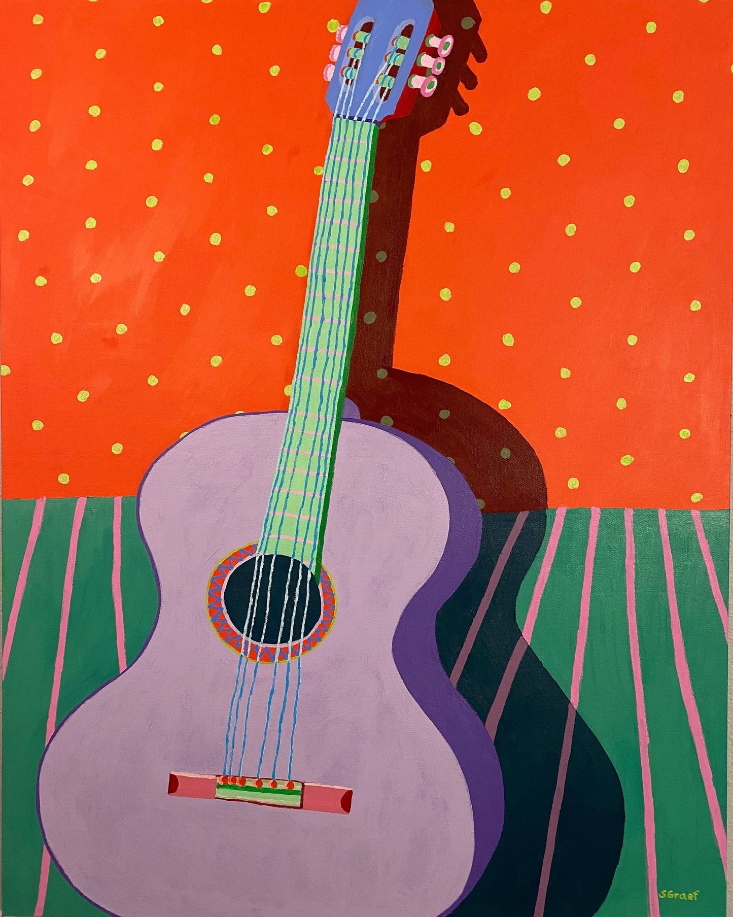 Colorful Guitar Still Life