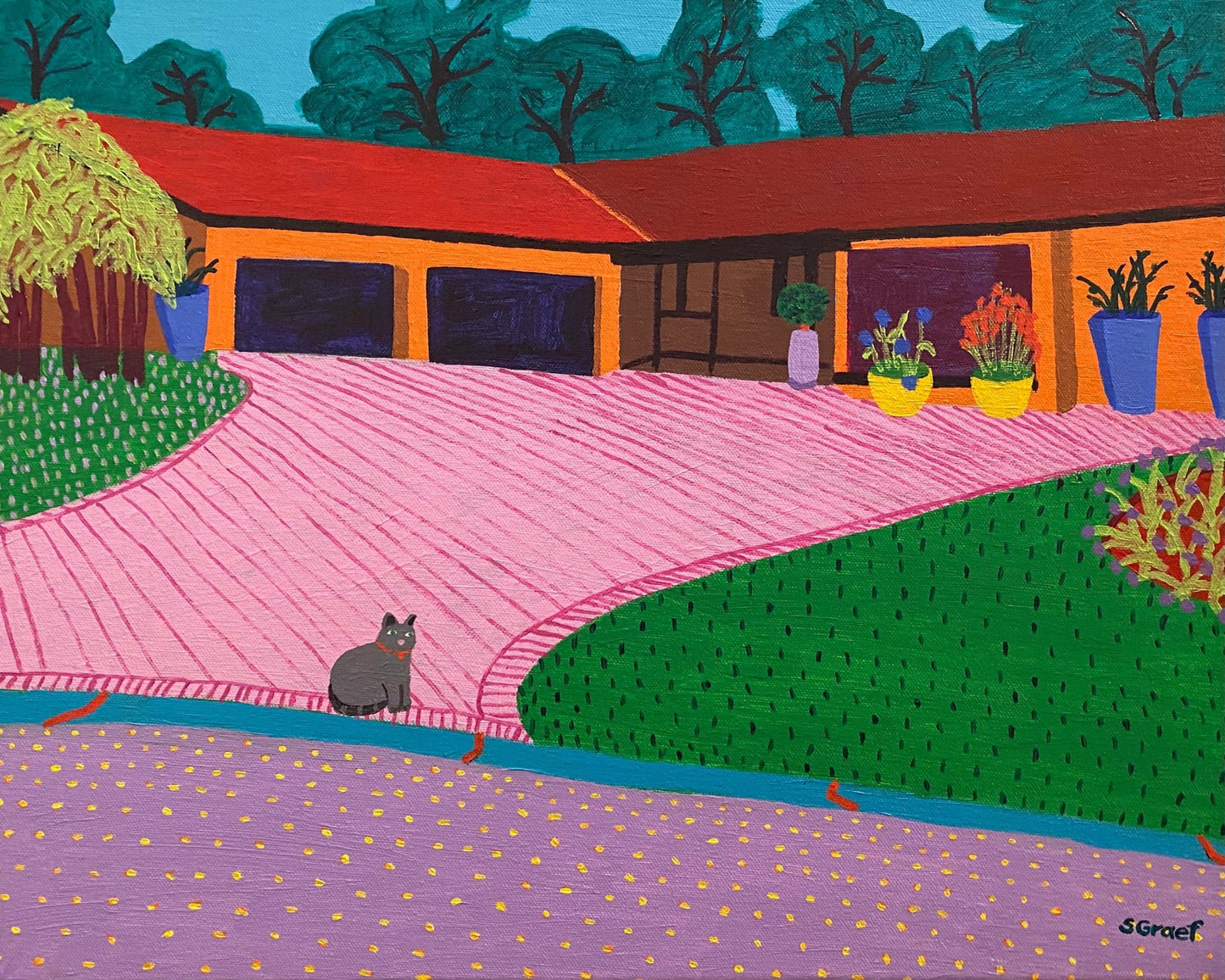 Modern Home Garden Scene
