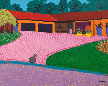 Modern Home Garden Scene