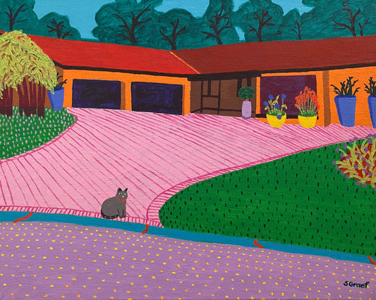 Modern Home Garden Scene