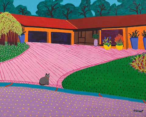 Modern Home Garden Scene