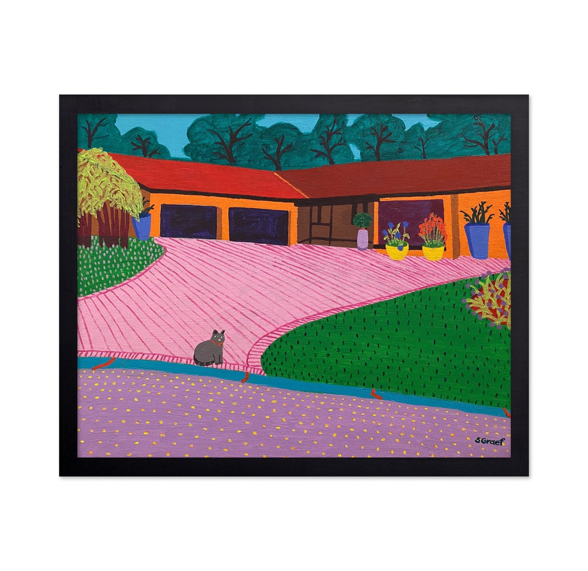 Modern Home Garden Scene