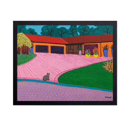 Modern Home Garden Scene