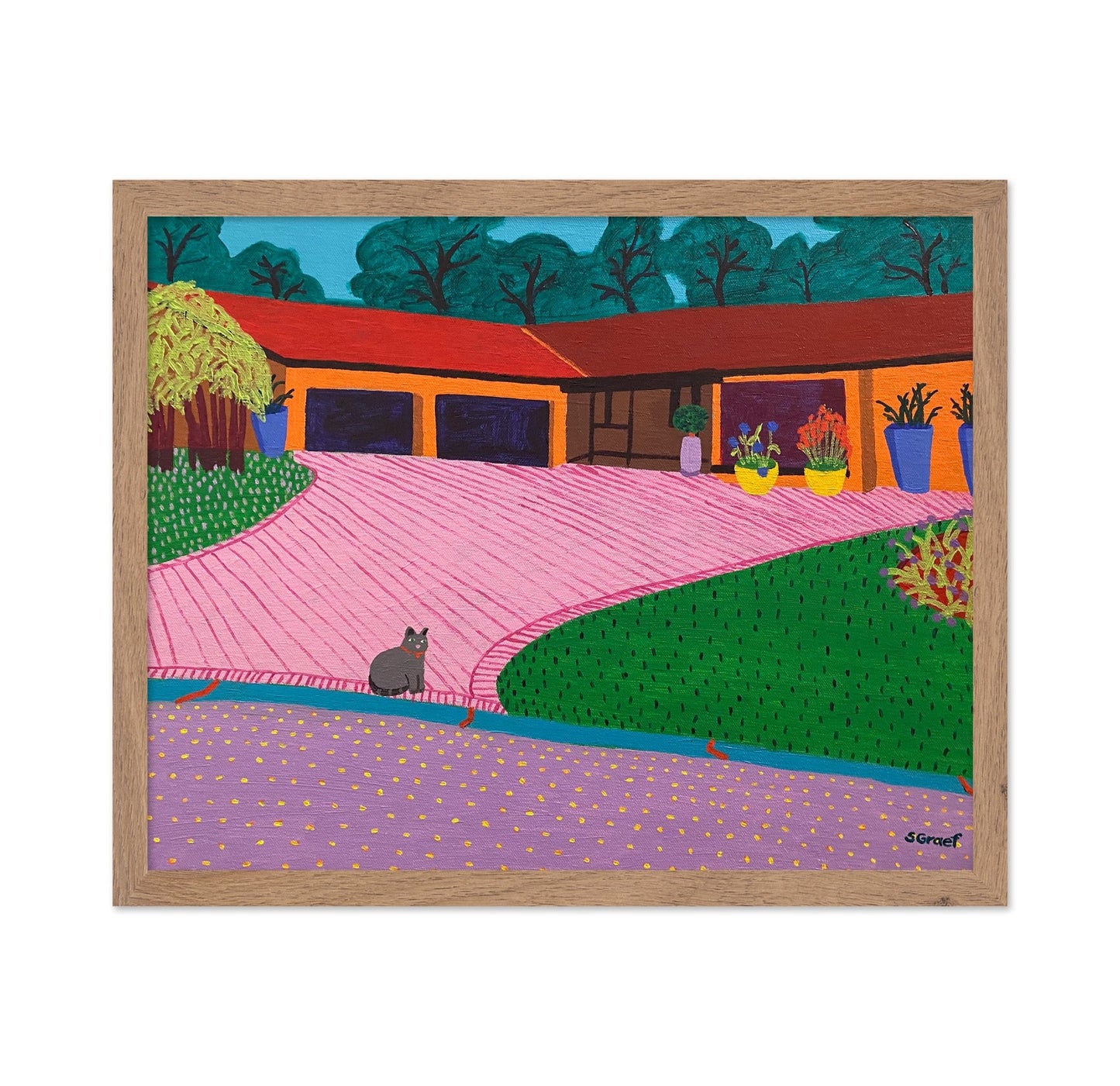 Modern Home Garden Scene