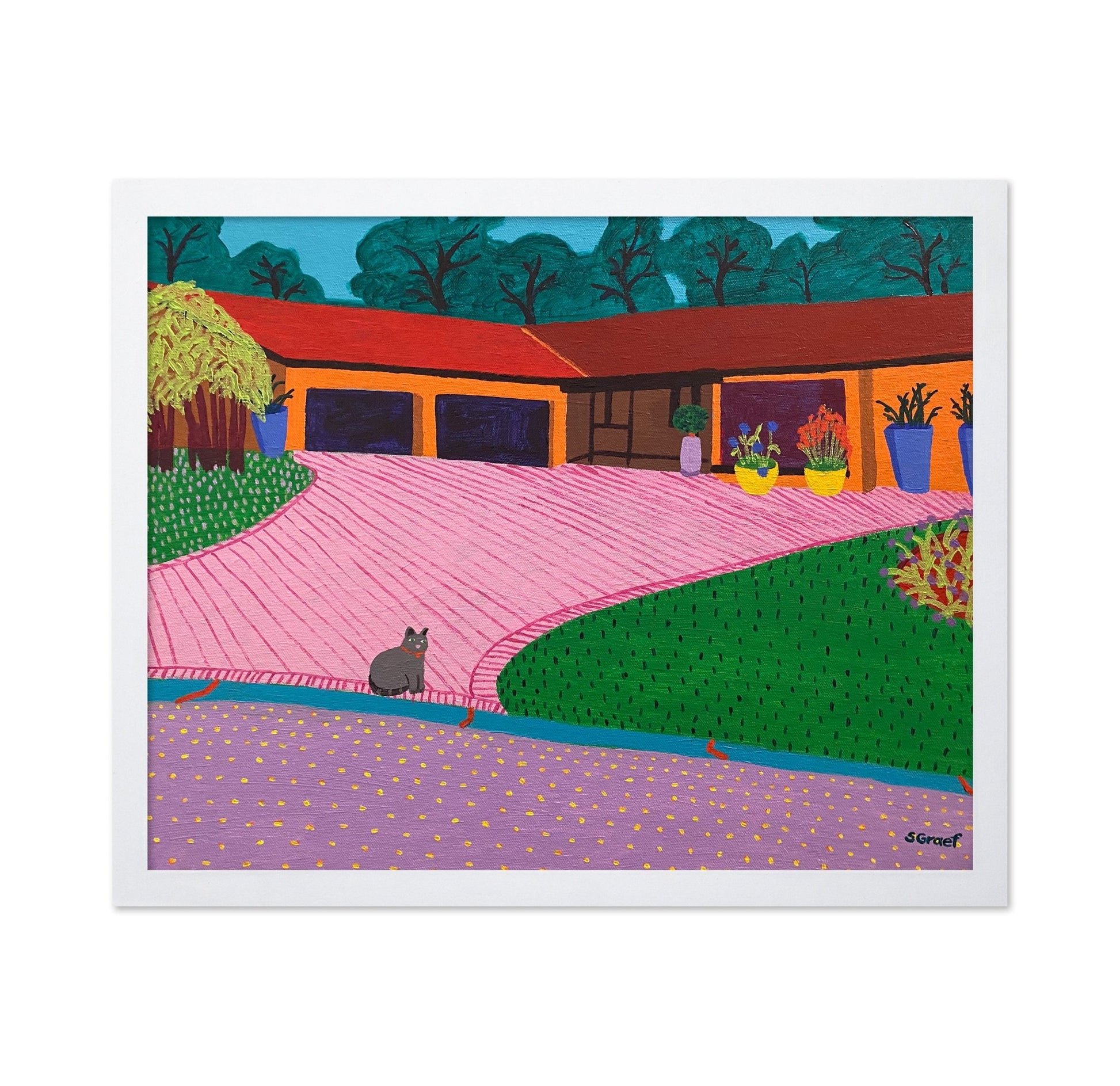 Modern Home Garden Scene